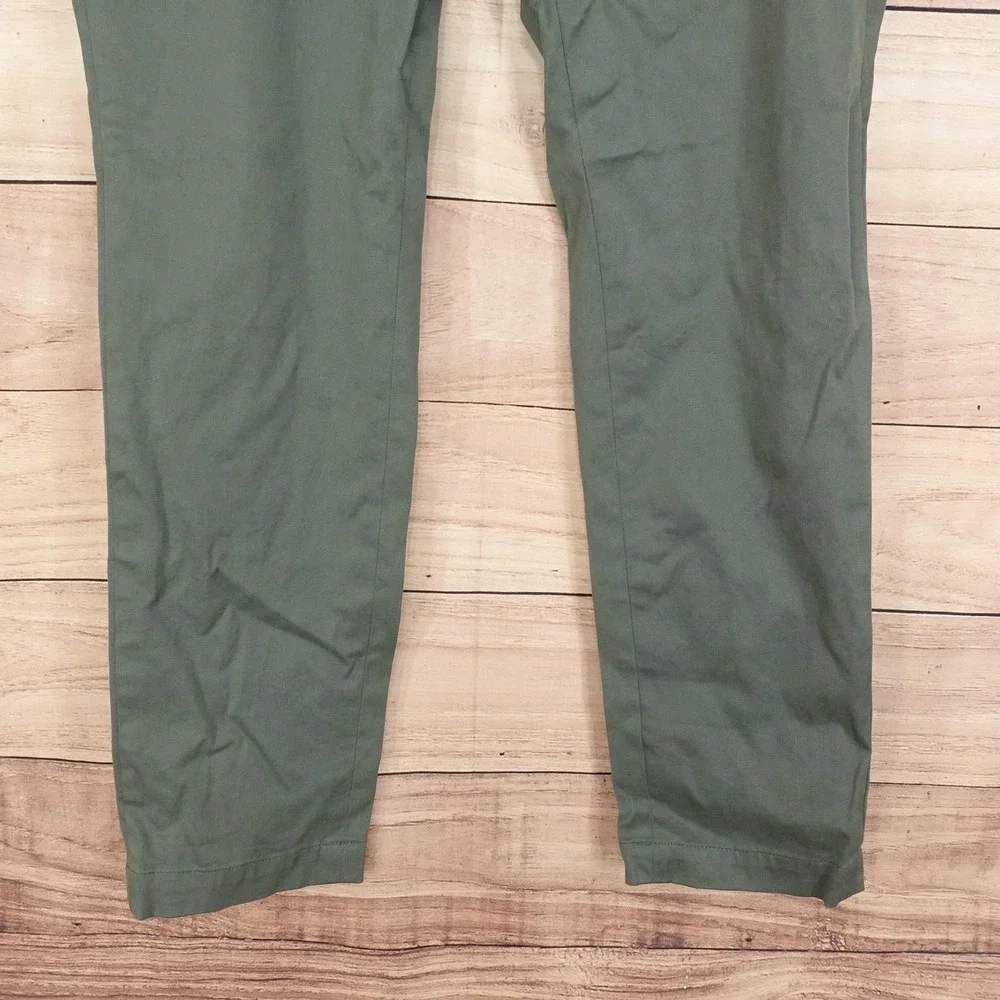 Banana Republic Fulton Chino Pants Mens 34x32 Green Regular Straight Leg Stretch